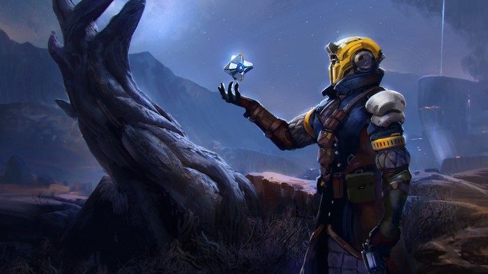 Warlock from Destiny holding a Ghost