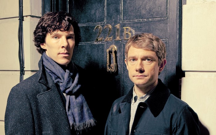 Sherlock Holmes and Dr. John Watson at 221B Baker Street