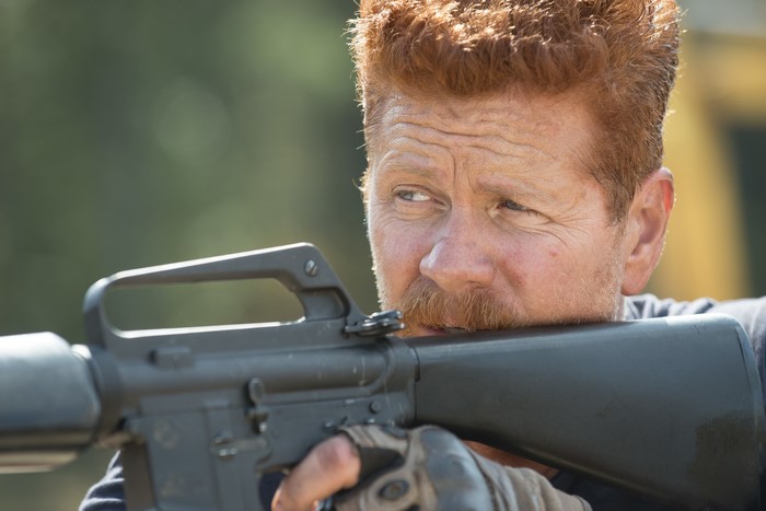 Abraham Ford from The Walking Dead with a rifle