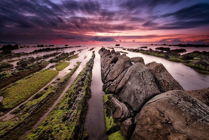 Rocky Coastline at Sunset in Spain