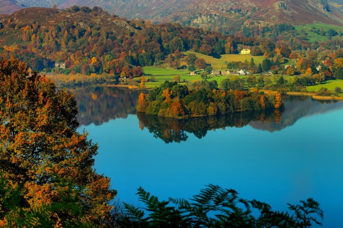 Lake Grasmere in the Lake District National Park, England