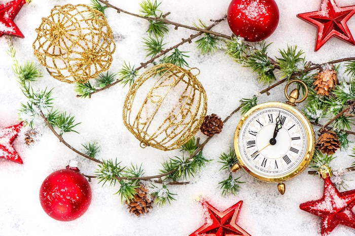 Christmas Decorations with a Pocket Watch
