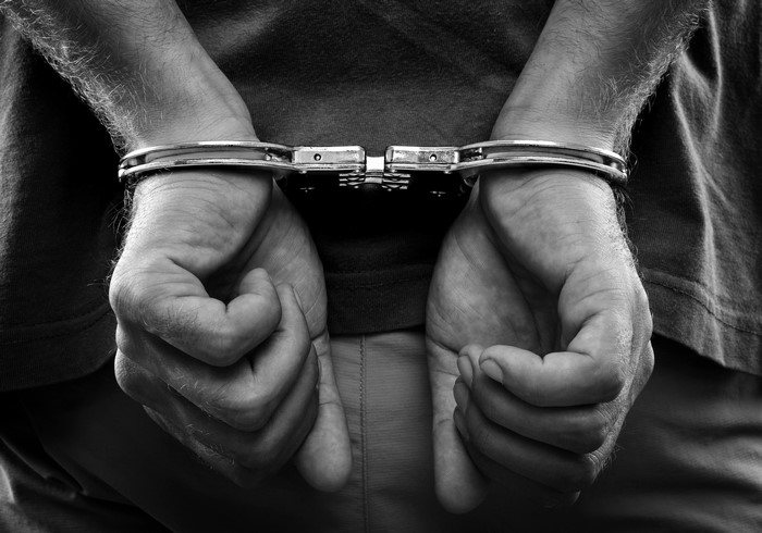 Handcuffed Hands Closeup