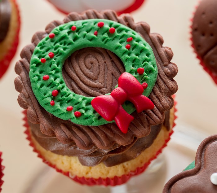 Christmas Wreath Cupcake