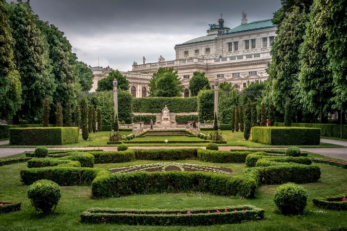 Volksgarten People's Garden with Empress Elizabeth Monument, Vienna
