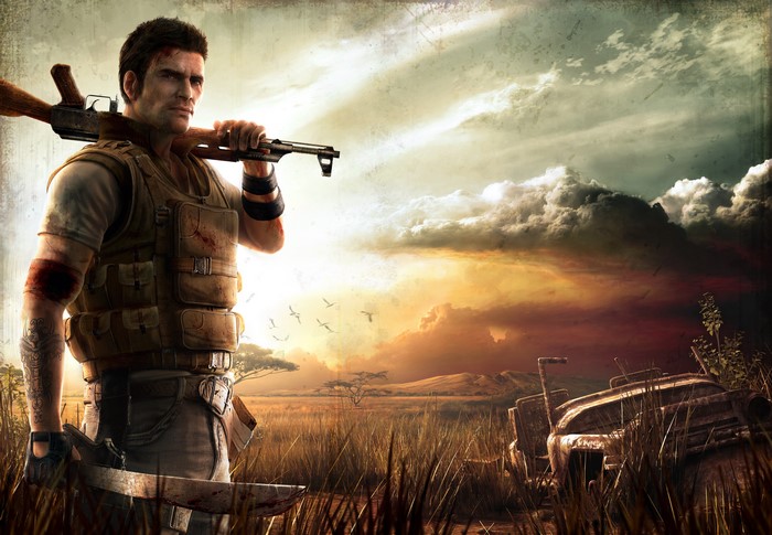 Man with assault rifle from Far Cry