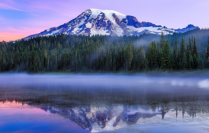 Mount Rainier reflected in Reflection Lake, Washington