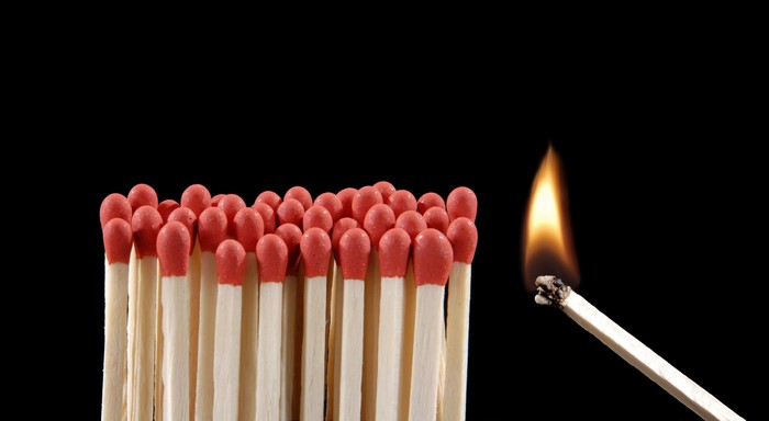 Burning Match and Unlit Matches