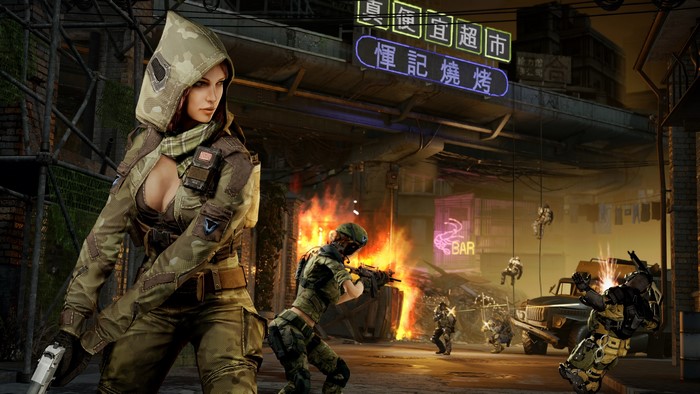 Warface Warriors in a Fiery Urban Battle