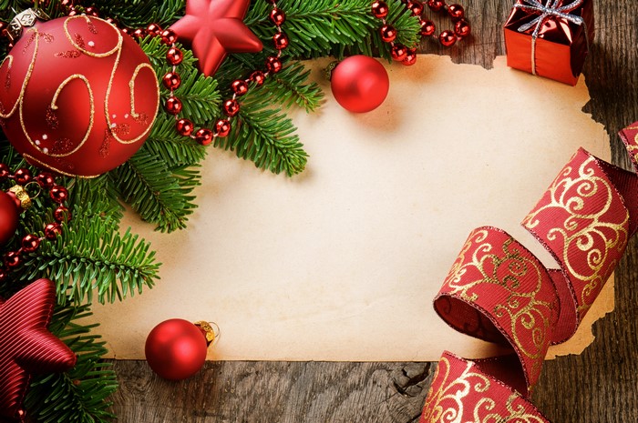Christmas Decorations on Parchment Paper