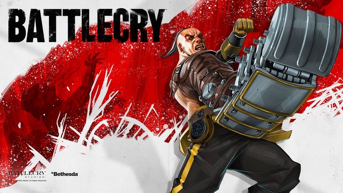 BATTLECRY warrior with large metal gauntlet
