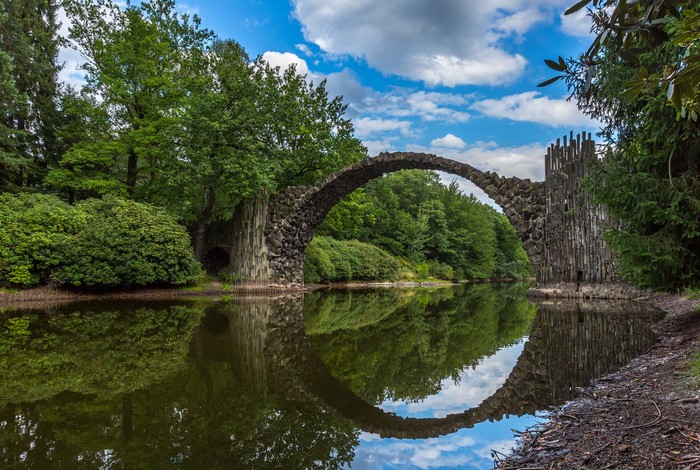 Rakotzbrücke Bridge over a River in Germany