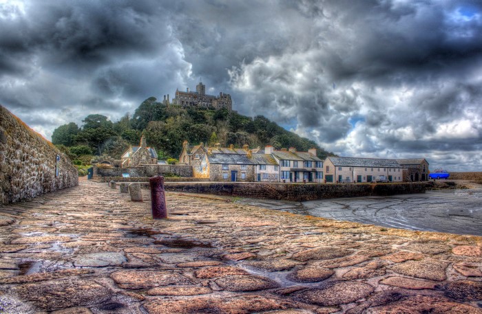 St Michael's Mount Castle and Village, Cornwall, UK