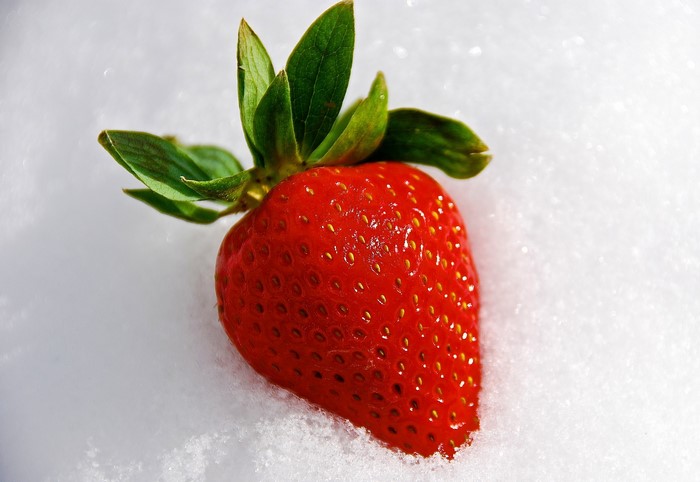 Strawberry in Snow