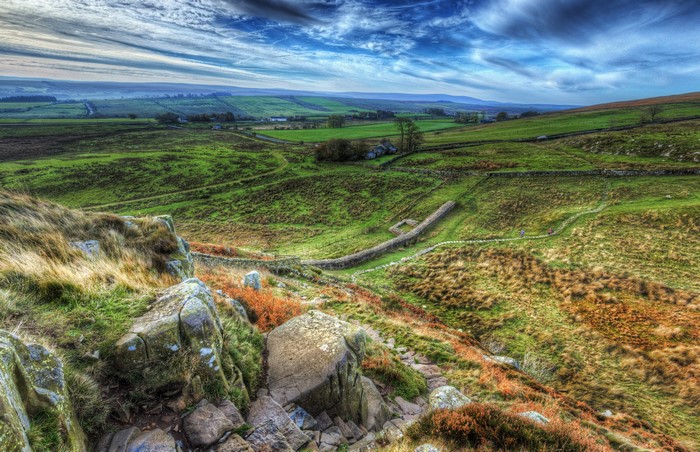 4K HDR Scenery of Hadrian's Wall, UK
