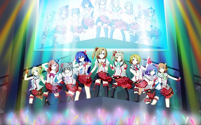 Love Live! School Idol Project characters on stage