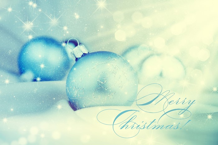 Christmas Ornaments with Merry Christmas Text