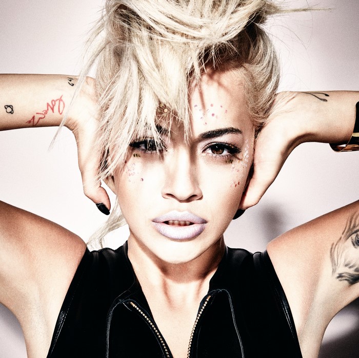 Rita Ora with glitter makeup