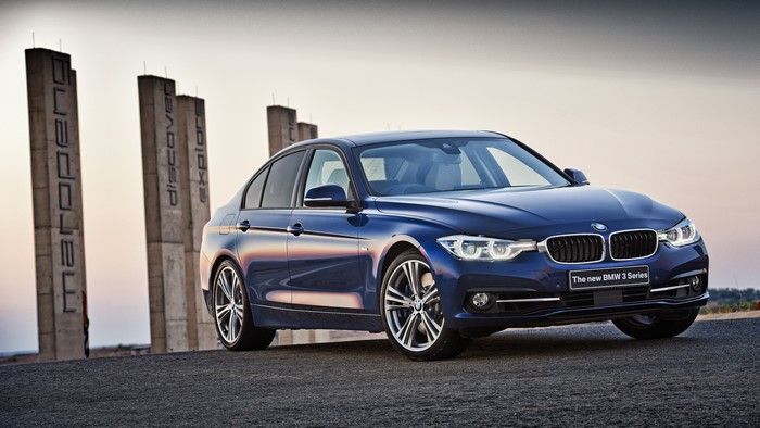 Blue BMW 3 Series Sedan