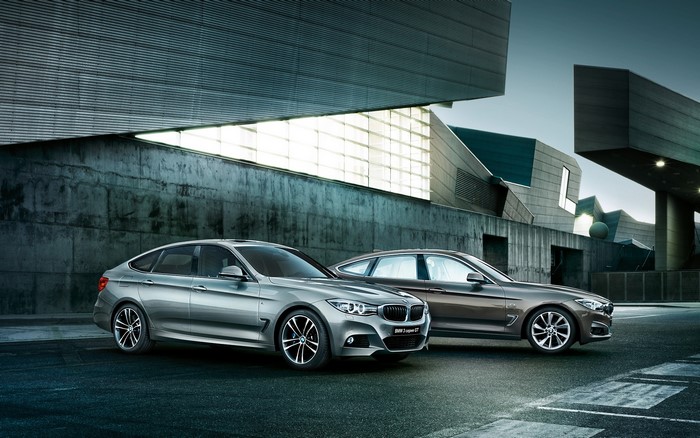 Two BMW 3 Series Gran Turismo cars