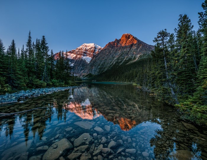 Mountain Reflection in Jasper National Park, Canada