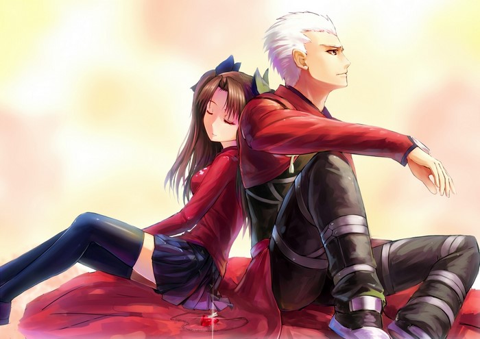 Rin Tohsaka and Archer from Fate/stay night