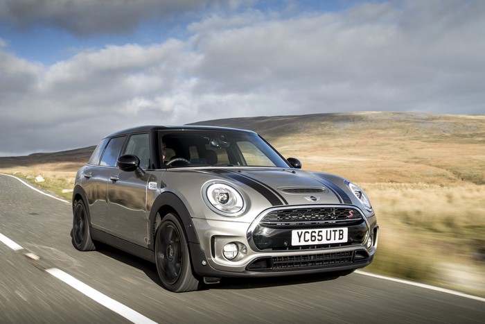 2015 Mini Cooper S Clubman driving on a road