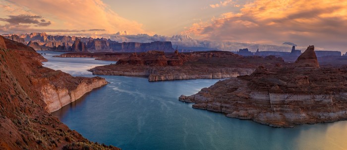 Lake Powell Arizona USA at Sunset