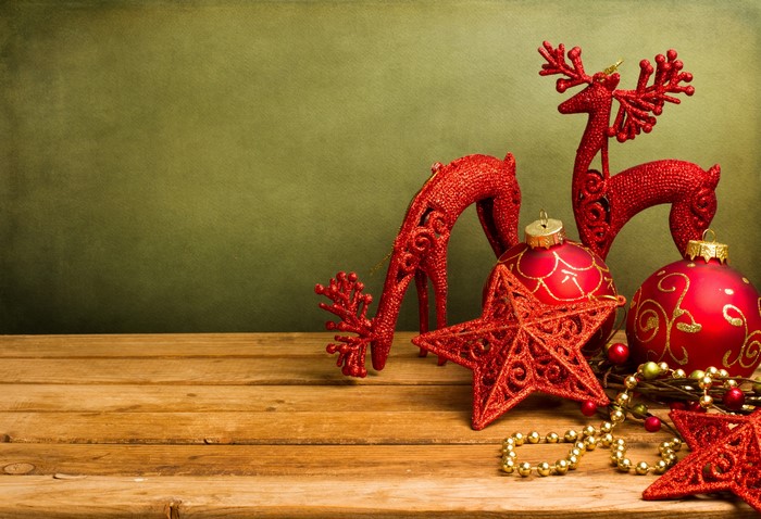 Christmas ornaments with deer and stars