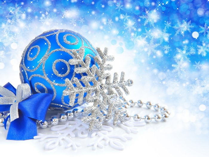 Christmas Ornament with Snowflakes and Bow