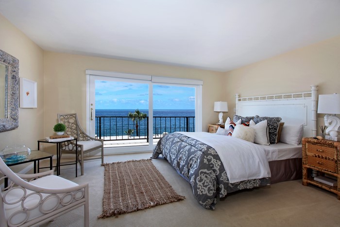 Bedroom with ocean view