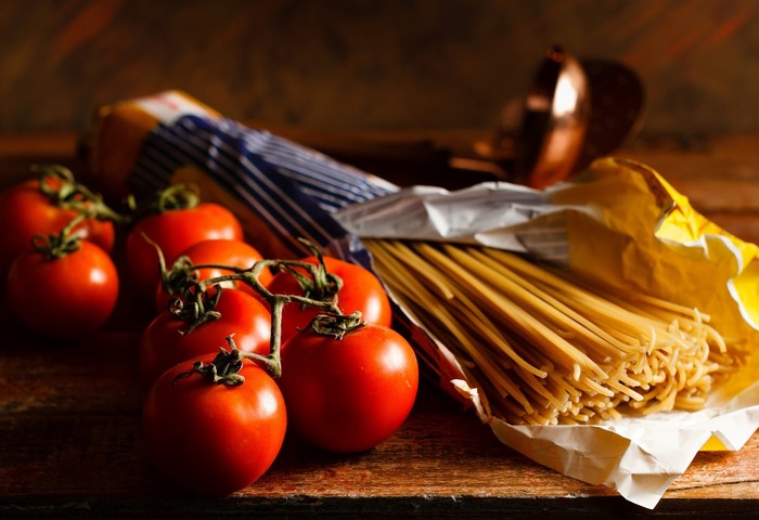 Tomatoes and Spaghetti Pasta