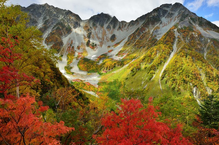 Mountains with autumn foliage