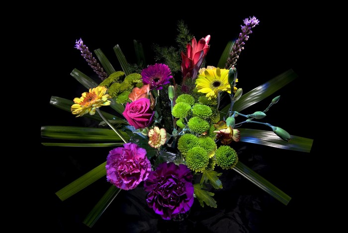 Bouquet of Roses, Carnations, and Gerberas