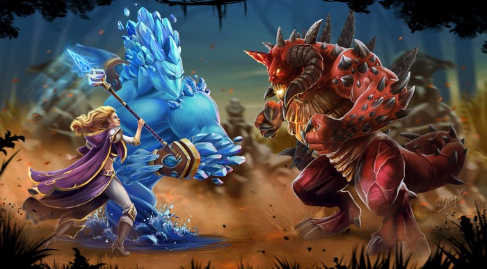 Jaina Proudmoore and Diablo from Heroes of the Storm