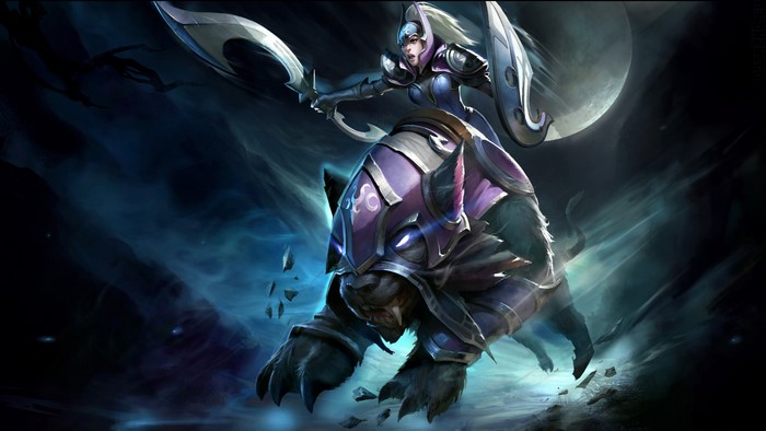 Luna from DOTA 2 riding a magical beast