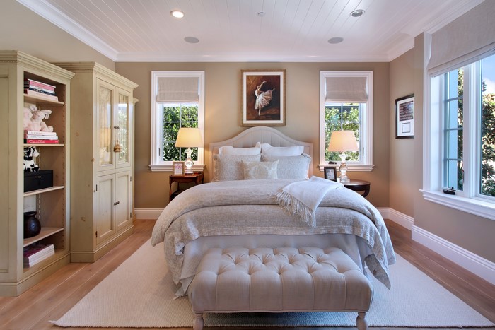 Bedroom Interior Design with Bed and Ceiling