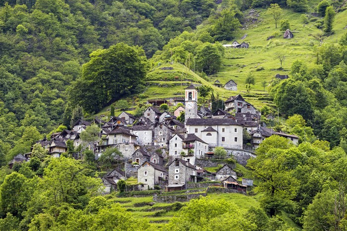 Village in Locarno Canton Ticino, Switzerland