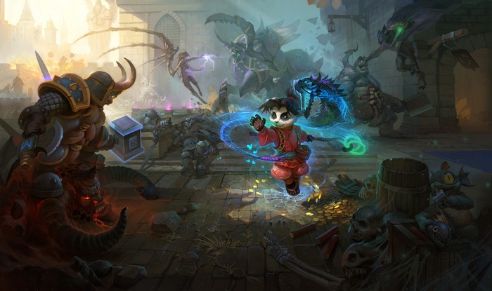 Heroes of the Storm characters battling