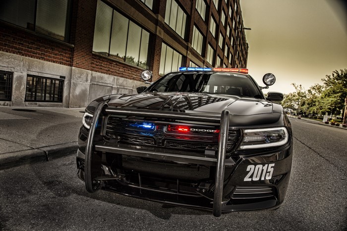 Black 2015 Dodge Charger Pursuit Police Car