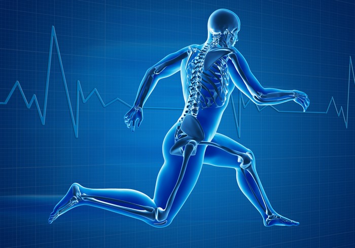 Human Skeleton Running with Heartbeat Graph