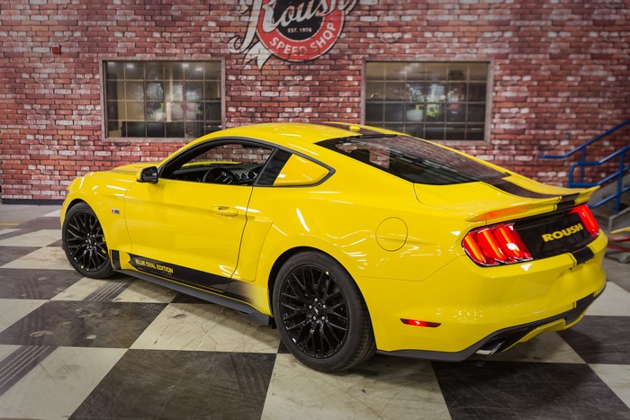 Yellow Roush Mustang R2300 Blue Oval Edition
