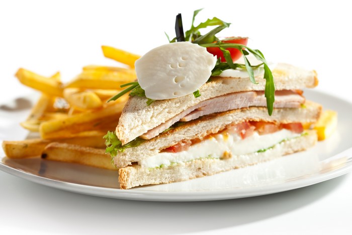 Sandwich with French fries