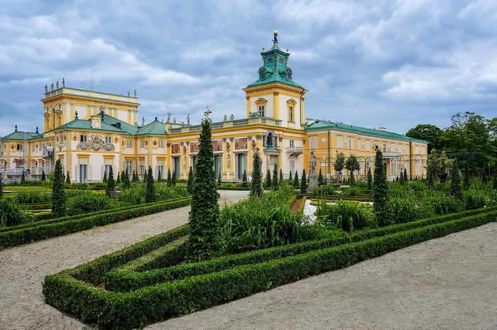 Wilanow Palace and Gardens in Warsaw, Poland