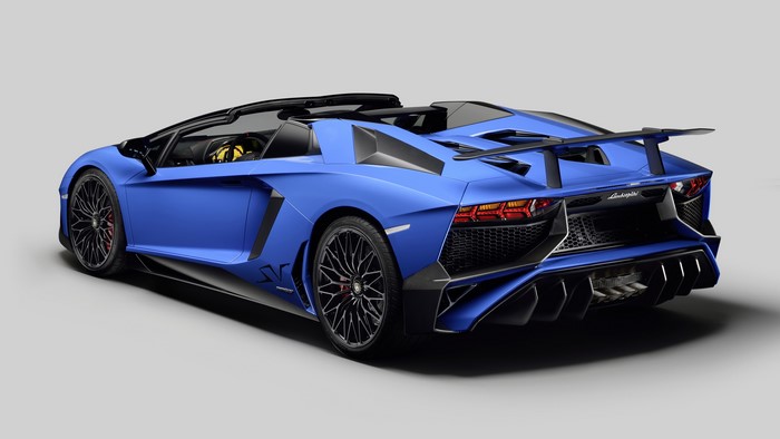 4K 2015 Lamborghini Aventador LP 750-4 Blue Convertible