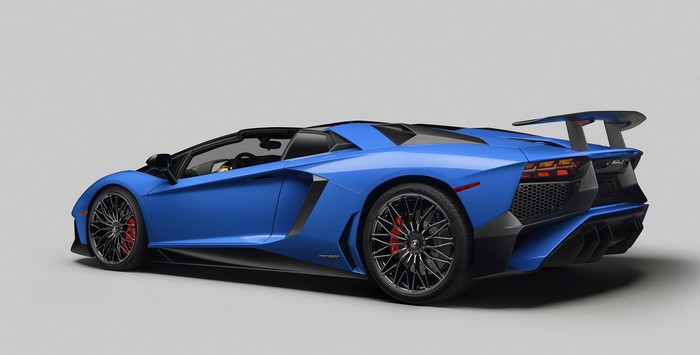 Blue Lamborghini Aventador LP 750-4 Convertible