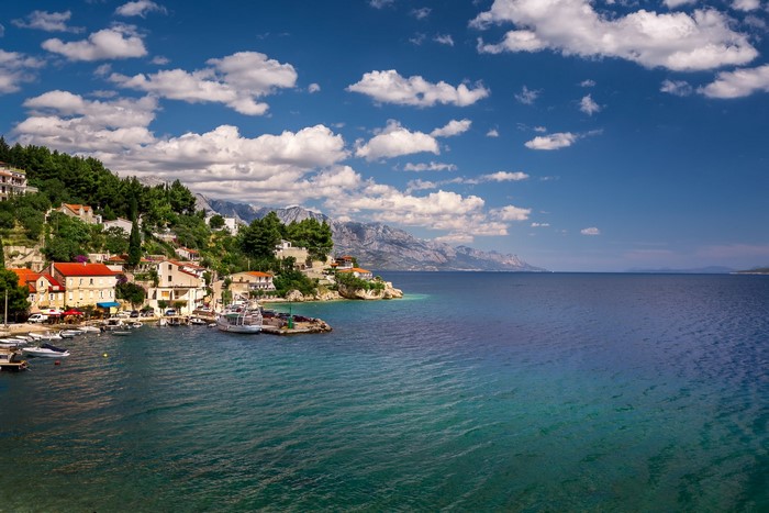Mimice Village on Adriatic Sea Coast, Croatia