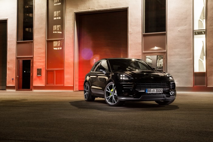 TechArt Porsche Macan in front of a building