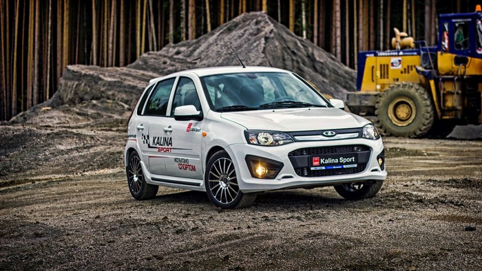 White 2014 Lada Kalina Sport 2192 car