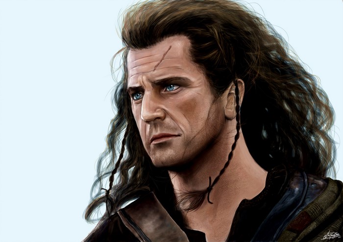 William Wallace from Braveheart, painted portrait